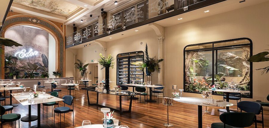 Ristorante I Portici Bologna — Michelin star Teatro Eden interior